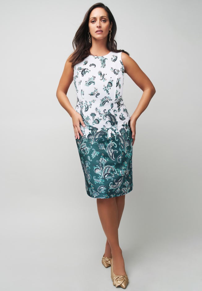 2-Piece Stretch Crepe Single-Breasted Jacket Dress image number 1