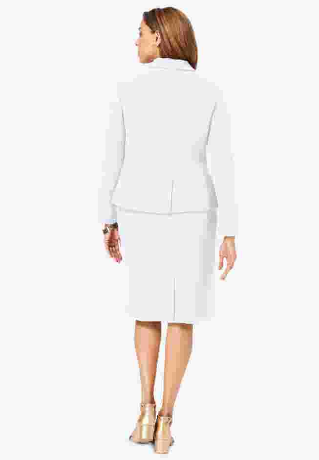 2-Piece Stretch Crepe Single-Breasted Jacket Dress image number 2