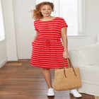 Knit Drawstring Dress image number null