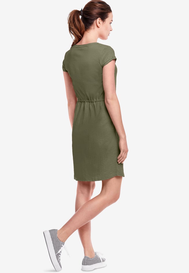 Knit Drawstring Dress image number 1