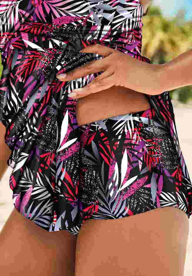 Handkerchief-Hem Two-Piece Swim Dress image number 2