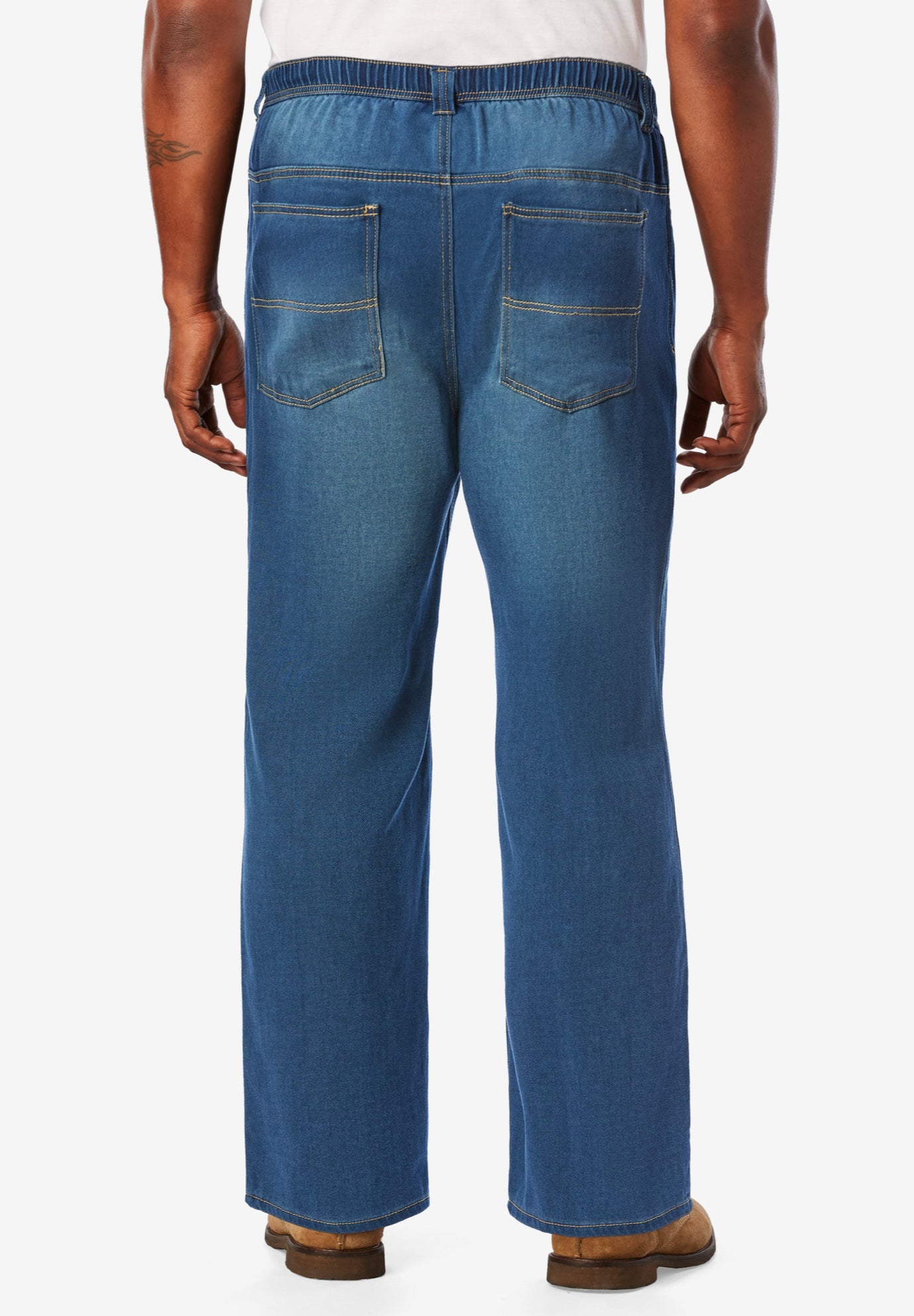 5-Pocket Relaxed Fit Denim Look Sweatpants image number 2