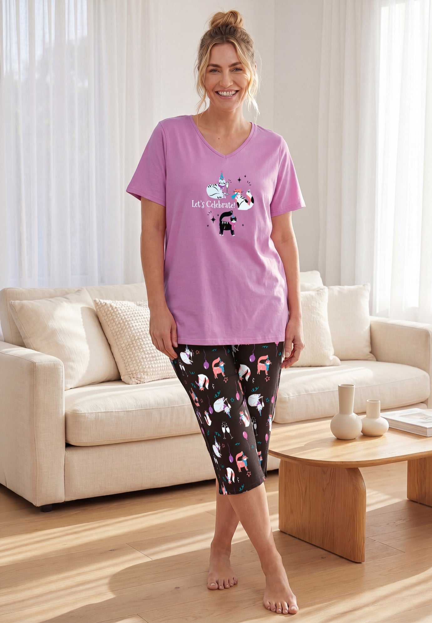 2-Piece Capri Cotton PJ Set image number 0
