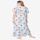 Long Floral Print Cotton Gown image number null