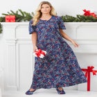 Long Floral Print Cotton Gown image number 3
