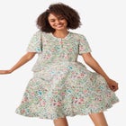 Long Floral Print Cotton Gown image number null