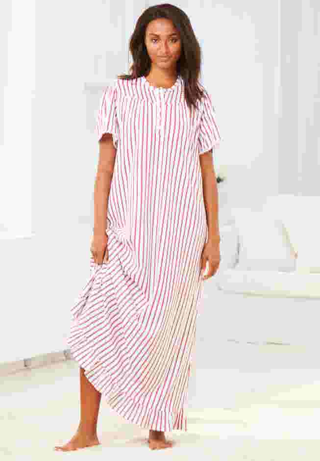 Long Floral Print Cotton Gown image number 5