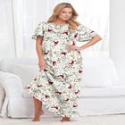 Long Floral Print Cotton Gown image number 5