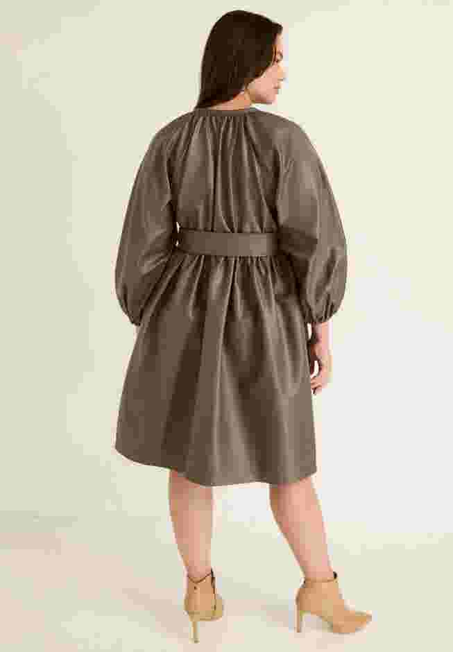 Faux Leather Dress image number 1