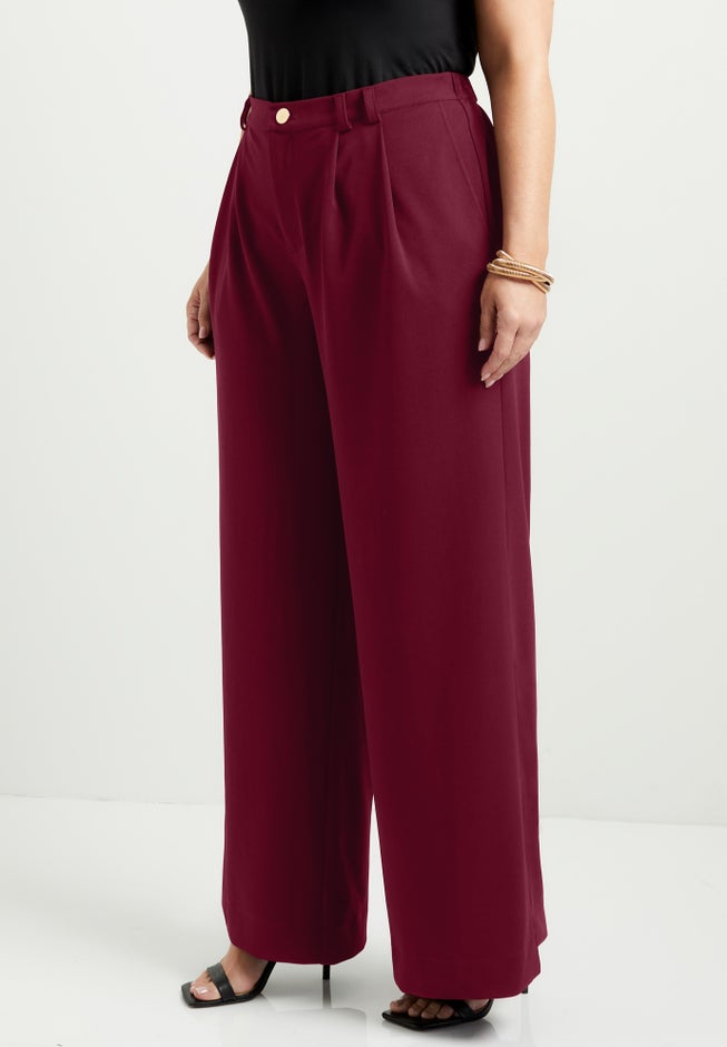 Pleated Wide-Leg Trousers image number 2