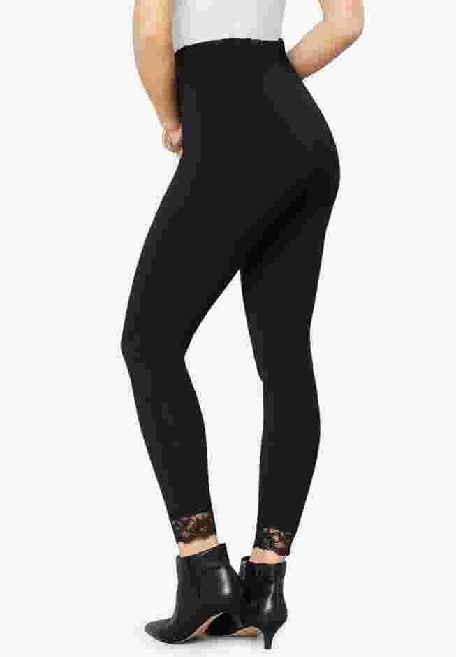 Lace Trim Essential Stretch Legging image number 1