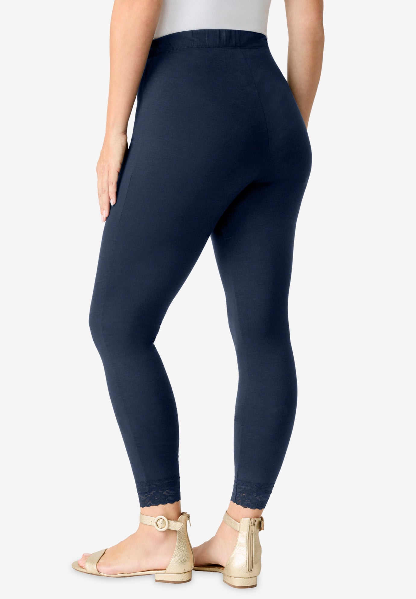 Lace Trim Essential Stretch Legging image number 1