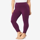 Lace Trim Essential Stretch Legging image number null