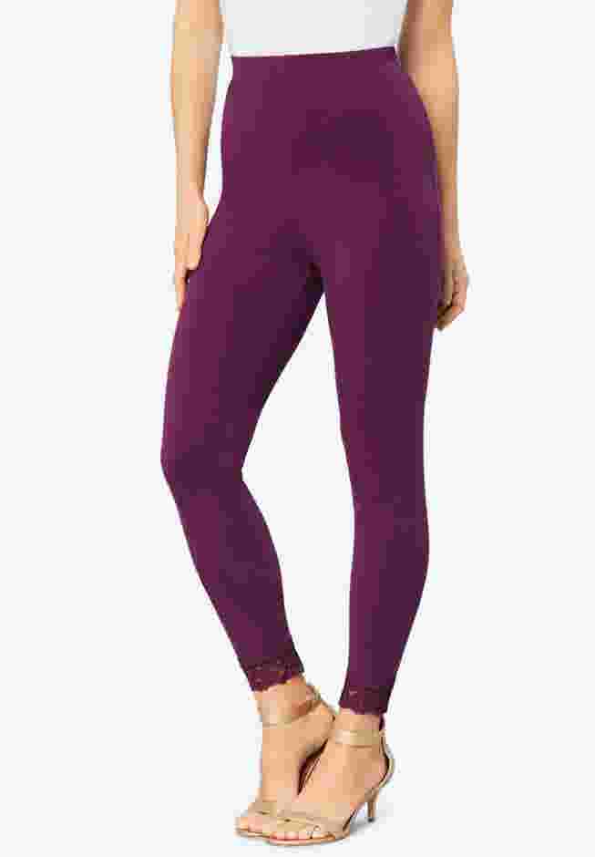 Lace Trim Essential Stretch Legging image number 0