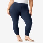 Lace Trim Essential Stretch Legging image number null