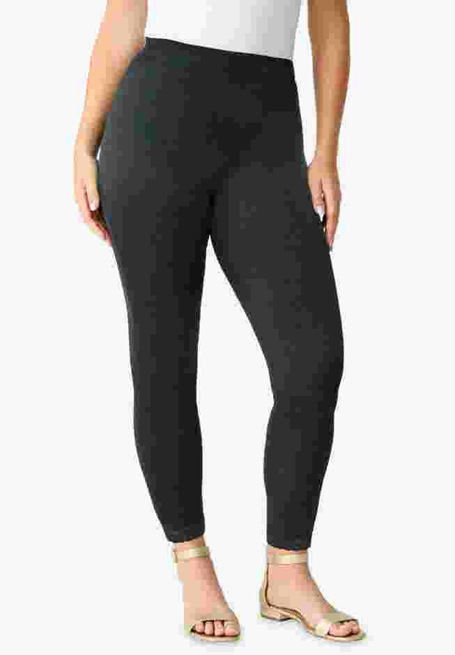 Lace Trim Essential Stretch Legging image number 0