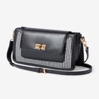 Faux Leather & Houndstooth Crossbody image number null