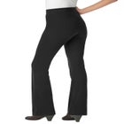 Stretch Ponte Knit Pull-On Bootcut Pants image number null