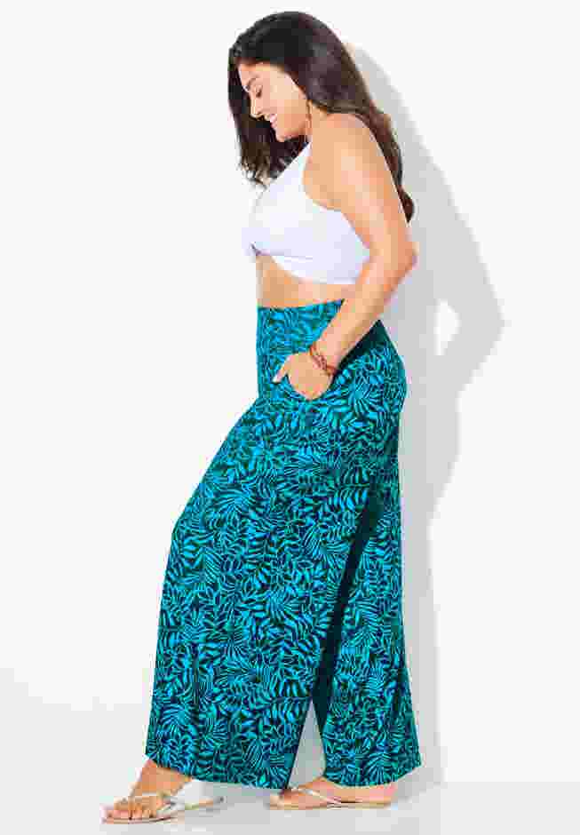 Pack & Go Wrinkle-Resistant Cover Up Wide Leg Pant image number 3
