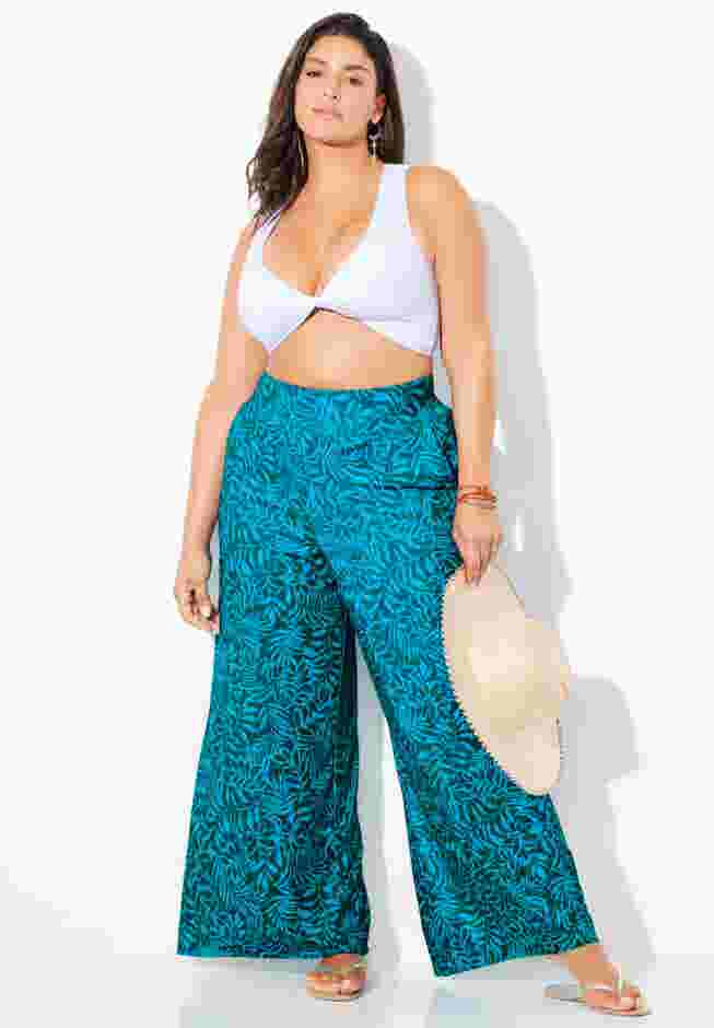 Pack & Go Wrinkle-Resistant Cover Up Wide Leg Pant image number 4