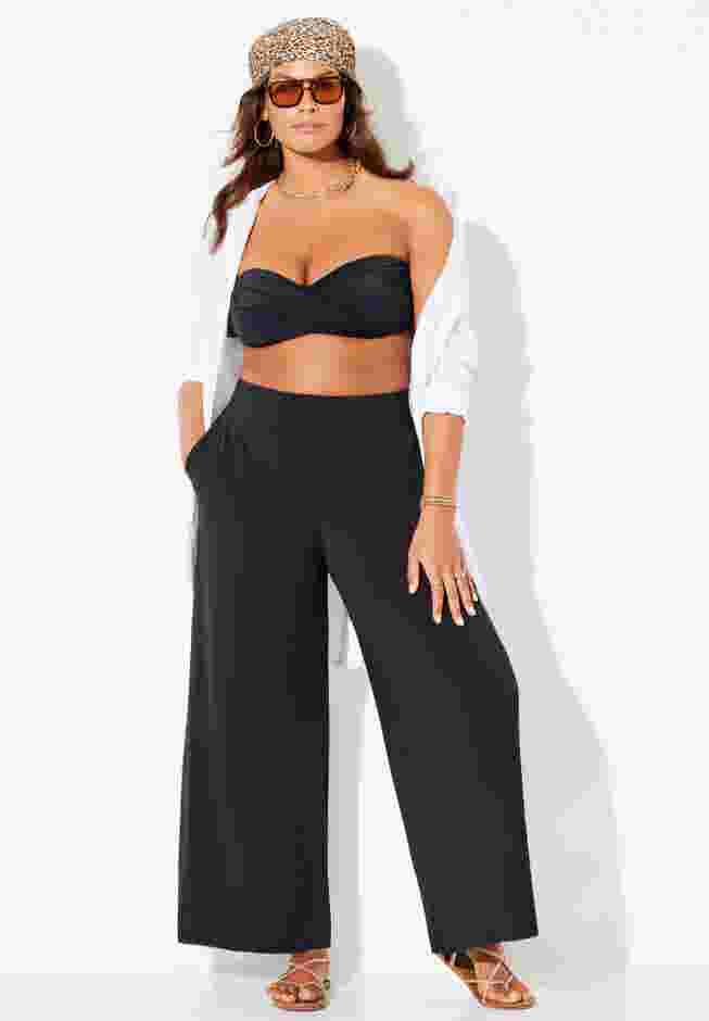 Pack & Go Wrinkle-Resistant Cover Up Wide Leg Pant image number 6