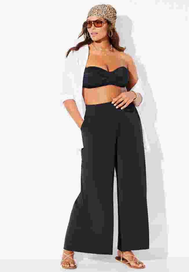 Pack & Go Wrinkle-Resistant Cover Up Wide Leg Pant image number 7