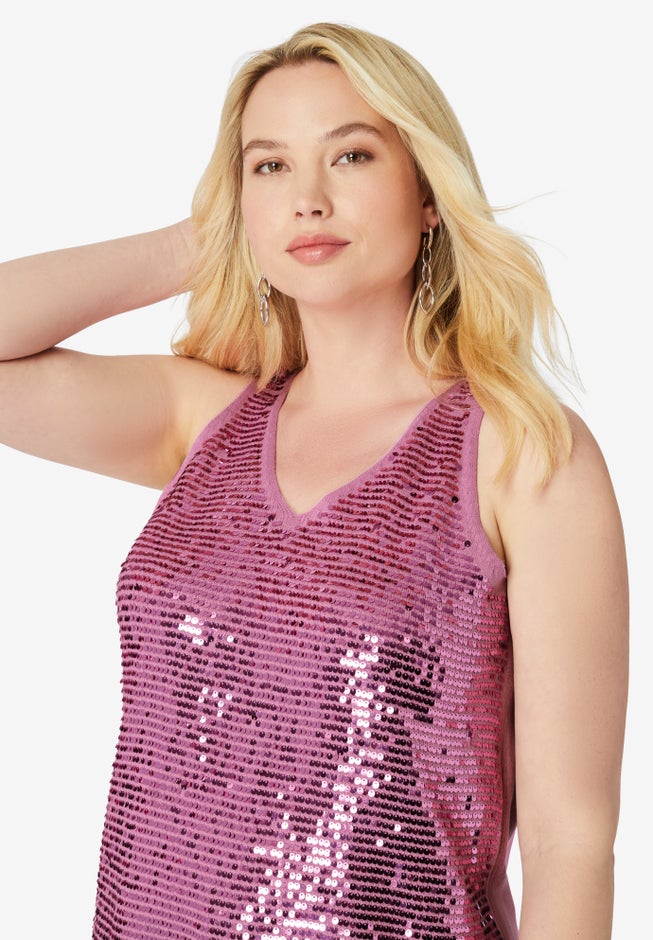 Sequin-Embellished Tank Top image number null