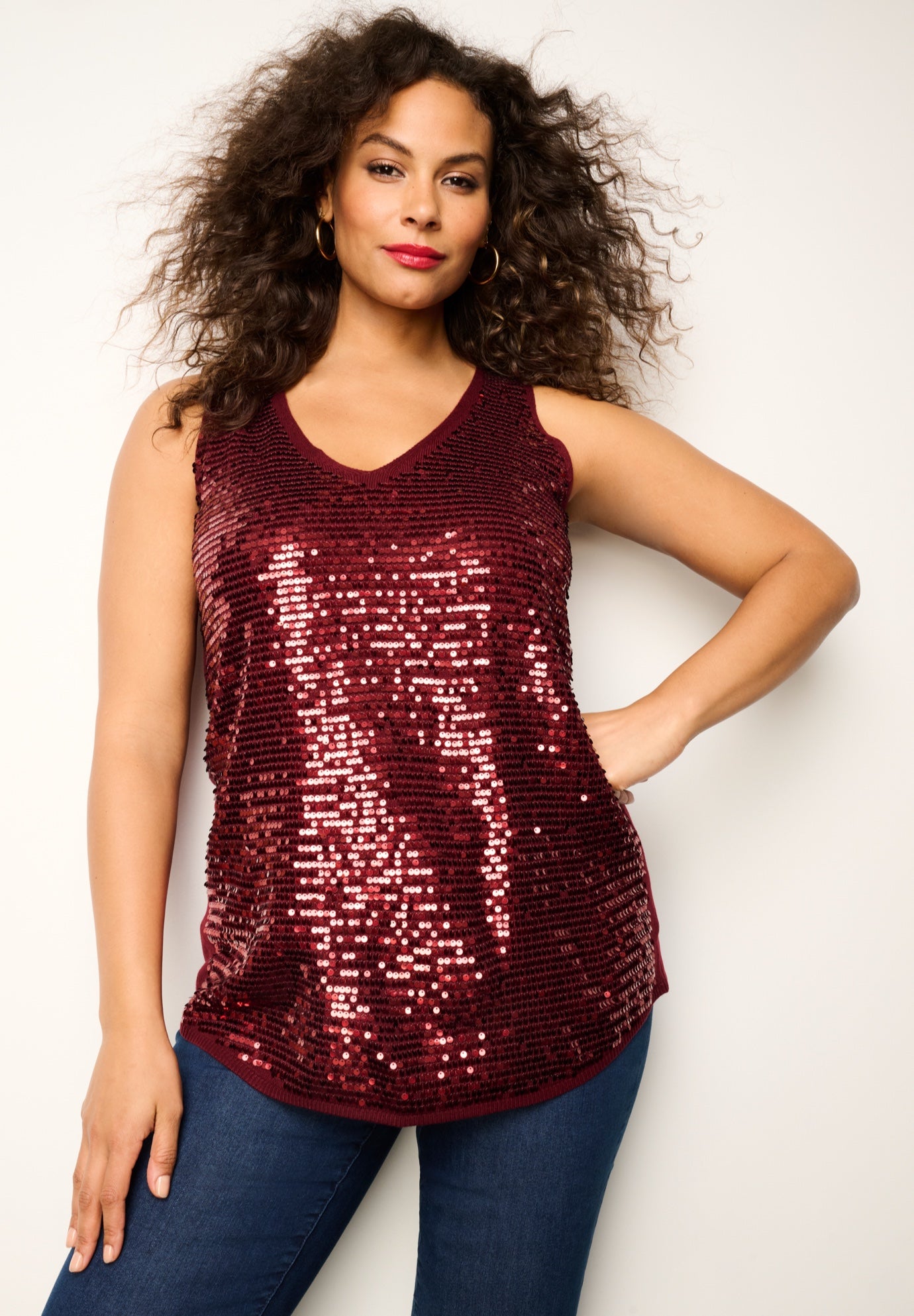 Sequin-Embellished Tank Top image number 0