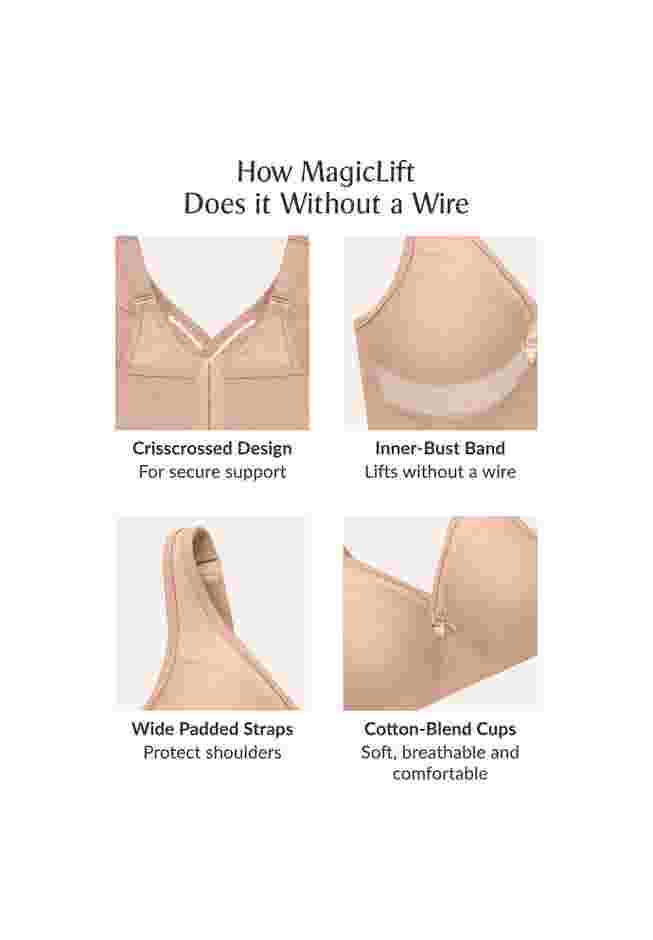 Glamorise® Magic Lift® Medium-Impact Wireless Sport Bra 1005 image number 4
