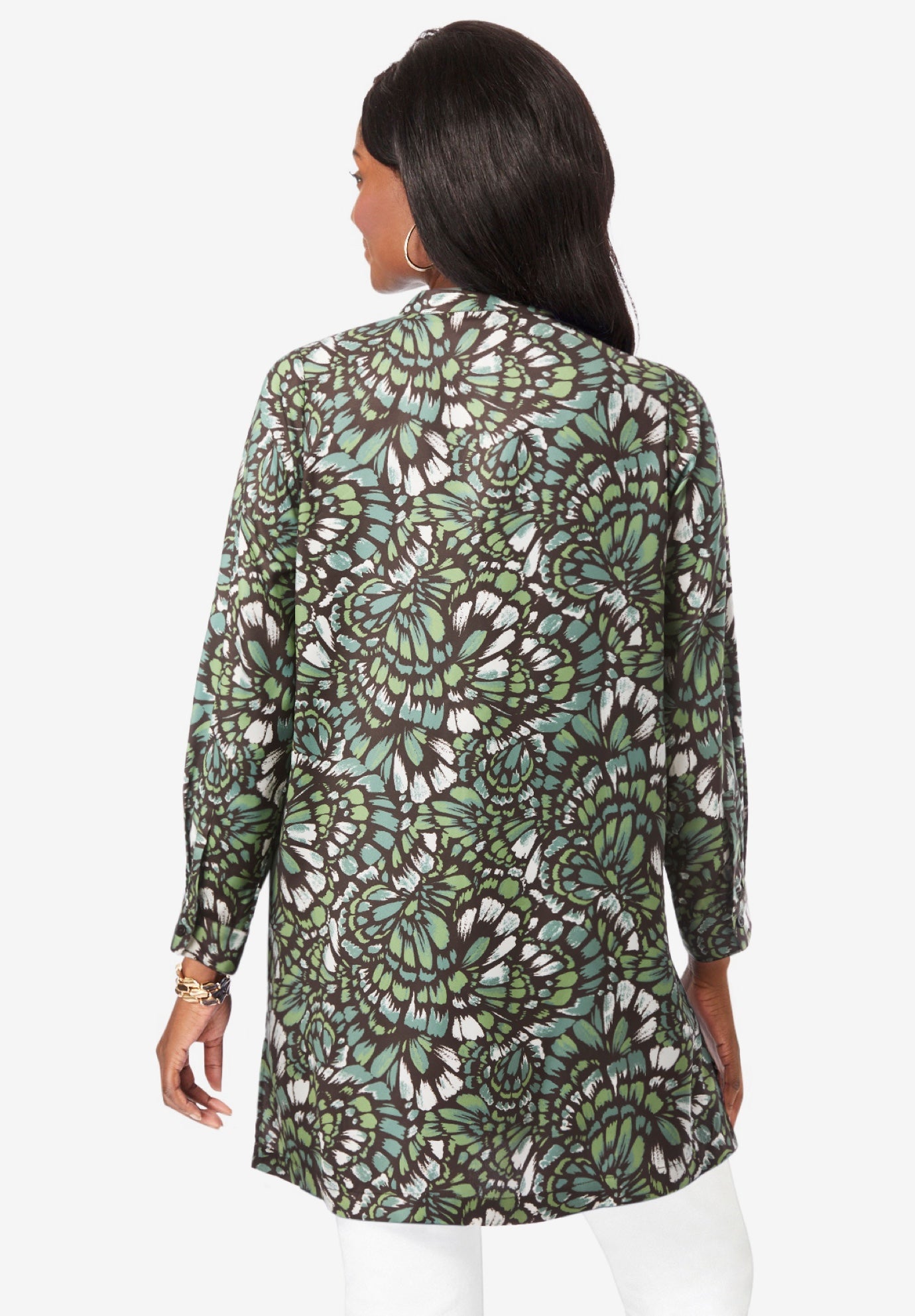 Georgette Button Front Tunic image number 1