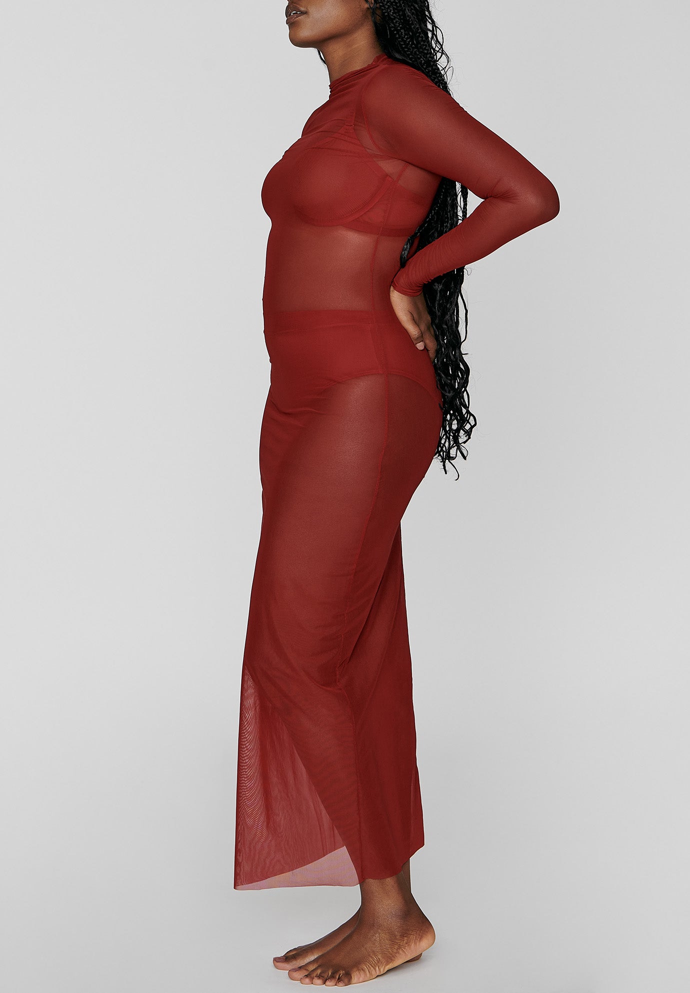 The Mockneck Dress - Mesh image number 2