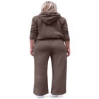 Wide Leg Fleece Sweatpant With Drawstring Waist image number null