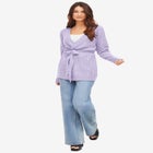 Tie Wrap Ribbed Cardigan image number null