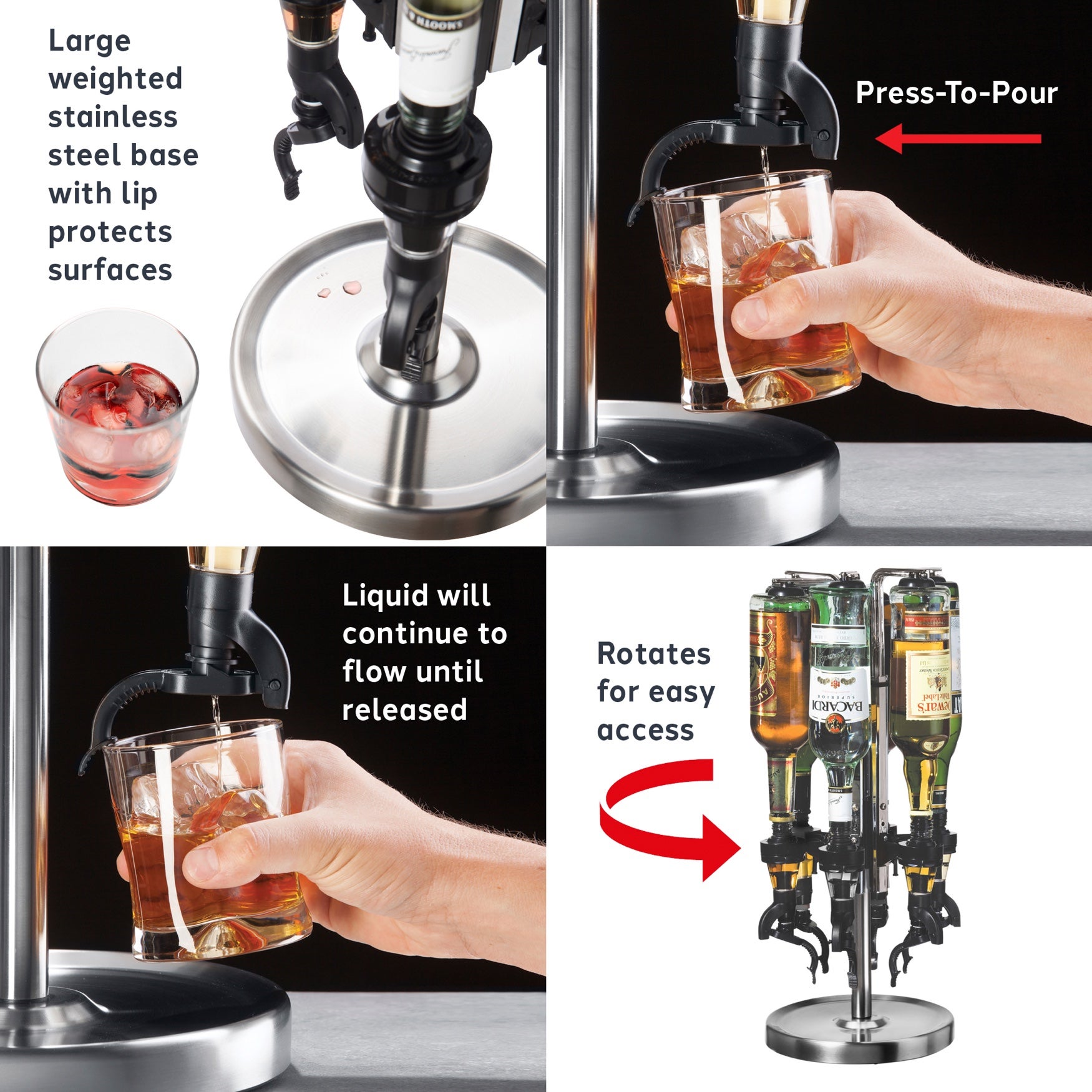 6-Bottle Rotating Liquor Dispenser image number 1