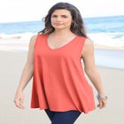 Plus Size Cotton Ultimate Swing Tank Top image number null
