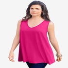Plus Size Cotton Ultimate Swing Tank Top image number null