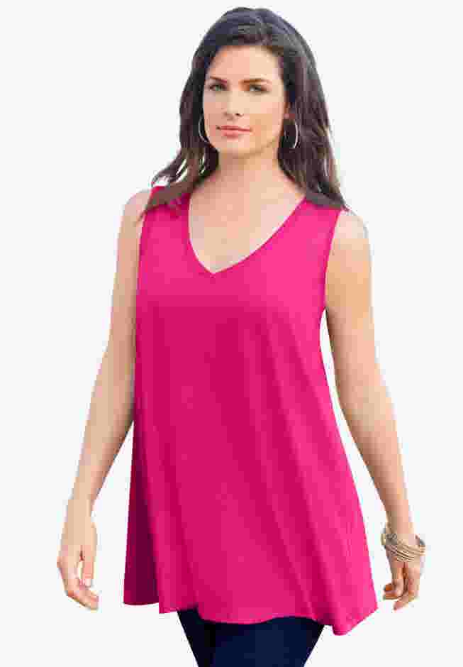 Plus Size Cotton Ultimate Swing Tank Top image number 0