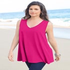Plus Size Cotton Ultimate Swing Tank Top image number null