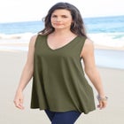 Plus Size Cotton Ultimate Swing Tank Top image number null