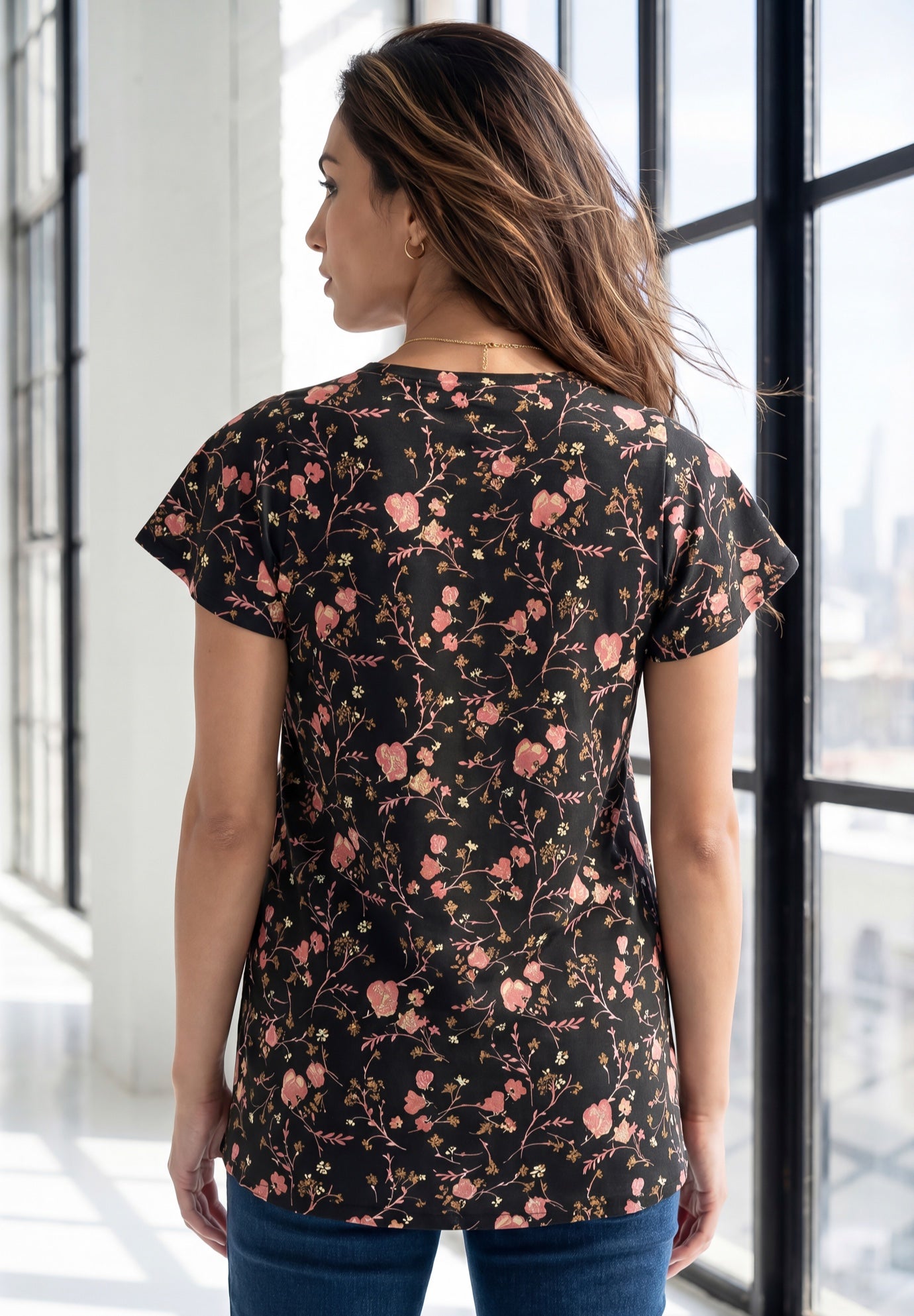 Plus Size Cotton Ultimate Flutter Sleeve Sweetheart Tee image number 2