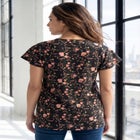Plus Size Cotton Ultimate Flutter Sleeve Sweetheart Tee image number 2