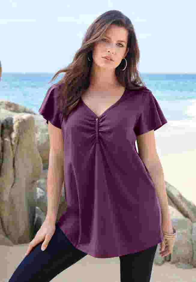 Ultimate Flutter Sleeve Sweetheart Tee image number 6