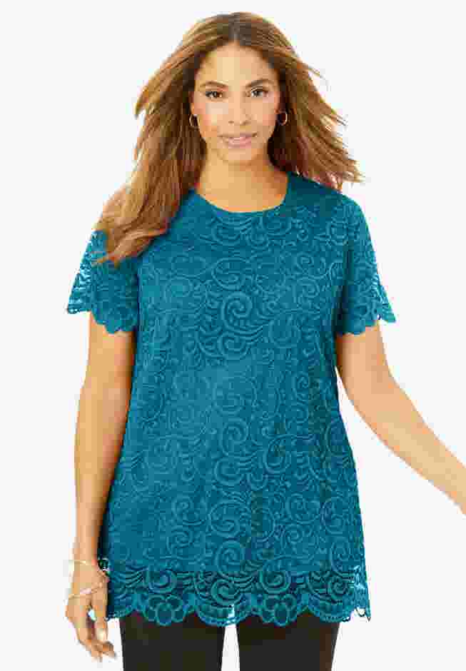 Stretch Lace Tunic image number 0