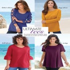 Plus Size Cotton Ultimate Bell Sleeve Tee image number null