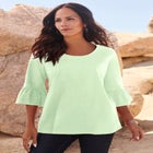 Plus Size Cotton Ultimate Bell Sleeve Tee image number null