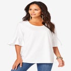 Plus Size Cotton Ultimate Bell Sleeve Tee image number null