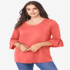 Plus Size Cotton Ultimate Bell Sleeve Tee image number null