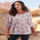 Plus Size Cotton Ultimate Bell Sleeve Tee image number null