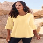 Plus Size Cotton Ultimate Bell Sleeve Tee image number null