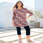 Plus Size Cotton Ultimate Boatneck Tunic with Side Slits image number null